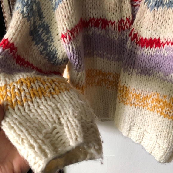 NWOT Anthropologie Grazia Chunky Striped Cardigan Sweater Size XS/S - Picture 9 of 15